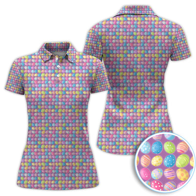 Easter Egg Golf Pattern Shirt For Men, Funny Easter Golf Polo Shirt, Golf Gift For Golfer