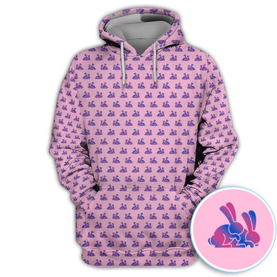 Cute Rabbit Pattern Golf Shirt, Casual Golf Shirt For Men, Golf Gift For Golfer