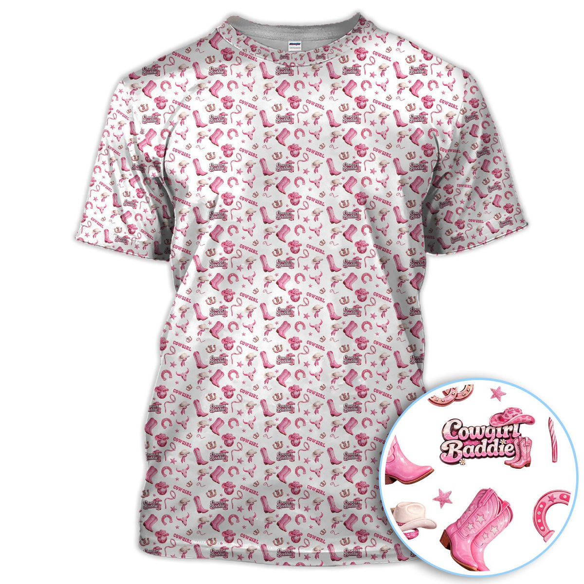 Cowboy Boots Pattern Polo Shirt, Cute Western Boots Shirt For Men, Golf Gift For Golfer
