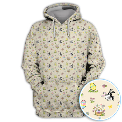 Easter Bunny Women Polo Shirt, Cute Bunny Easter Egg Basket Spring Pattern Shirt, Easter Gift