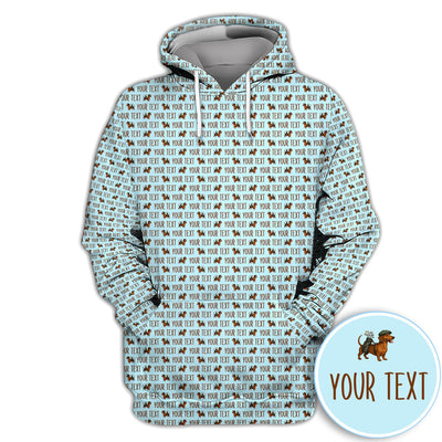Personalized Dachshund Golf Polos, Seamless Pattern Golf Shirt For Men, Funny Golf Shirt