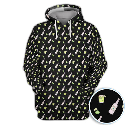 Tequila Lime Pattern Golf Polos, Crazy Tequila Golf Shirt For Men, Funny Golf Shirt