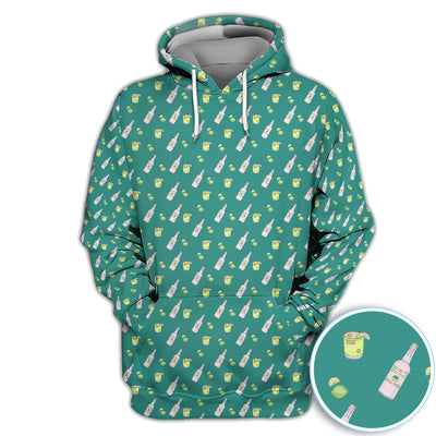 Tequila Lime Pattern Golf Polos, Crazy Tequila Golf Shirt For Men, Funny Golf Shirt