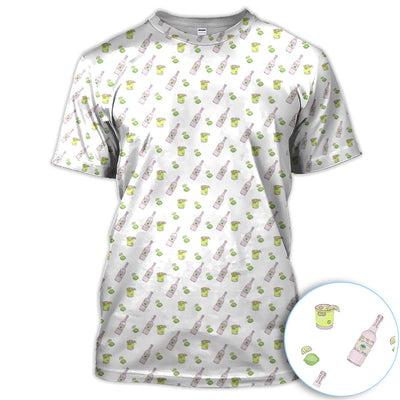 Tequila Lime Pattern Golf Polos, Crazy Tequila Golf Shirt For Men, Funny Golf Shirt