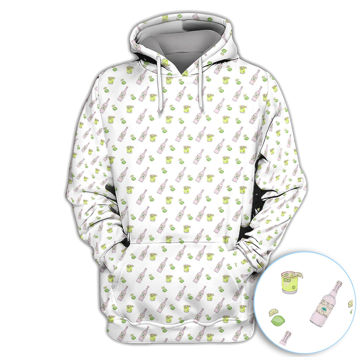 Tequila Lime Pattern Golf Polos, Crazy Tequila Golf Shirt For Men, Funny Golf Shirt