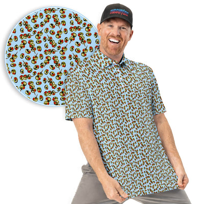 Olive Pattern Golf Polos, Crazy Olive Golf Shirt For Men, Funny Golf Shirt