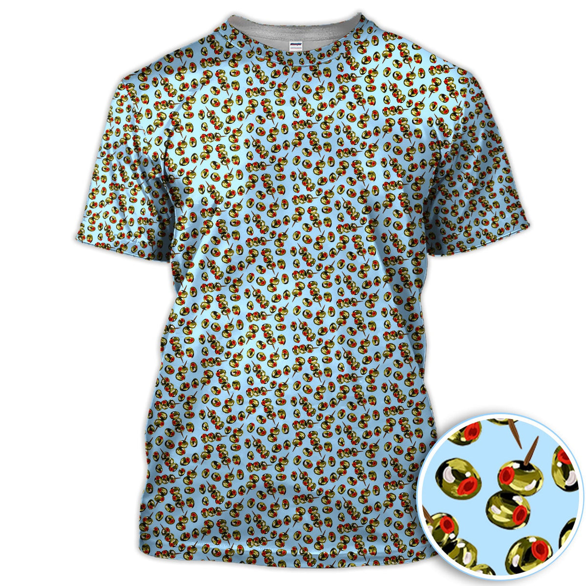 Olive Pattern Golf Polos, Crazy Olive Golf Shirt For Men, Funny Golf Shirt