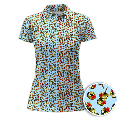 Olive Pattern Golf Polos, Crazy Olive Golf Shirt For Men, Funny Golf Shirt