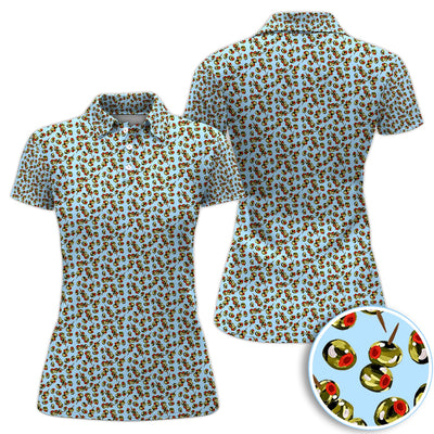 Olive Pattern Golf Polos, Crazy Olive Golf Shirt For Men, Funny Golf Shirt