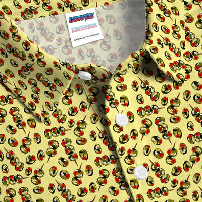 Olive Pattern Golf Polos, Crazy Olive Golf Shirt For Men, Funny Golf Shirt