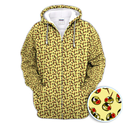 Olive Pattern Golf Polos, Crazy Olive Golf Shirt For Men, Funny Golf Shirt