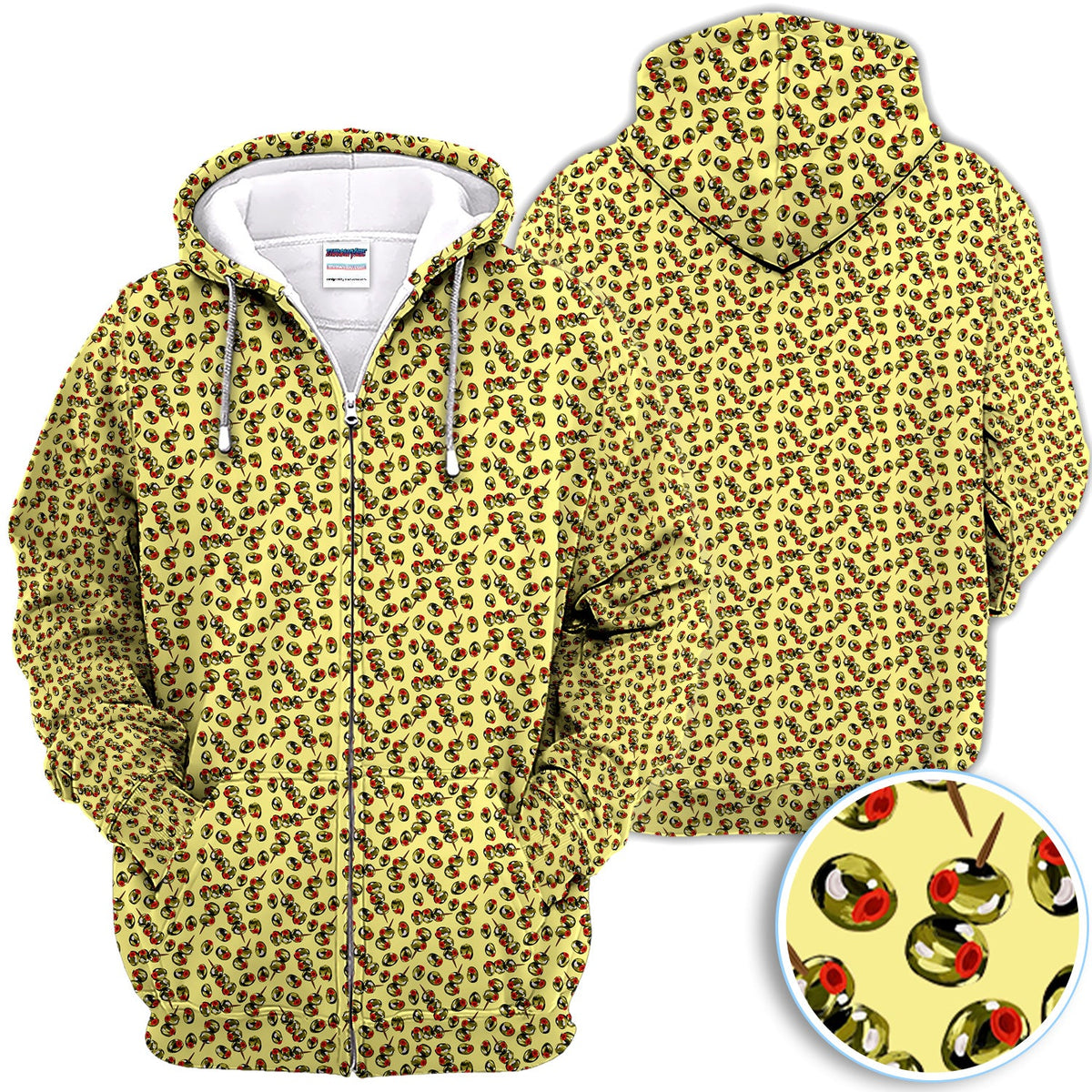 Olive Pattern Golf Polos, Crazy Olive Golf Shirt For Men, Funny Golf Shirt