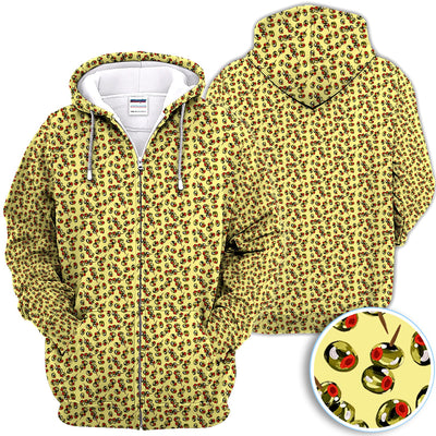 Olive Pattern Golf Polos, Crazy Olive Golf Shirt For Men, Funny Golf Shirt