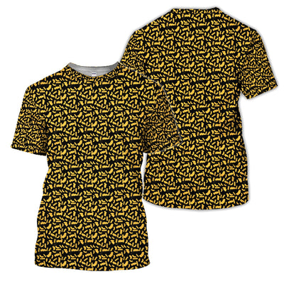 Mac And Cheese Pattern Golf Polos, Funny Macaroni Golf Shirt For Men, Crazy Golf Shirt