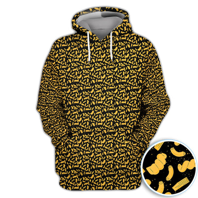 Mac And Cheese Pattern Golf Polos, Funny Macaroni Golf Shirt For Men, Crazy Golf Shirt