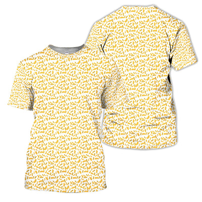 Mac And Cheese Pattern Golf Polos, Funny Macaroni Golf Shirt For Men, Crazy Golf Shirt