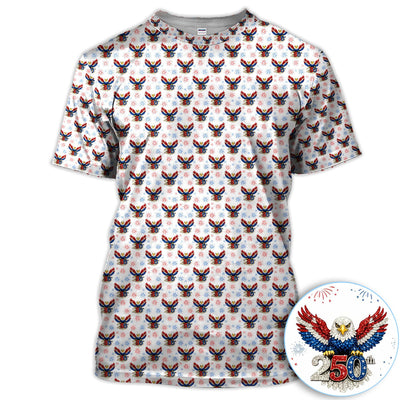 American Eagle 250 Pattern Golf Polos, Patriotic Eagle Golf Shirt For Men, Funny Golf Shirt