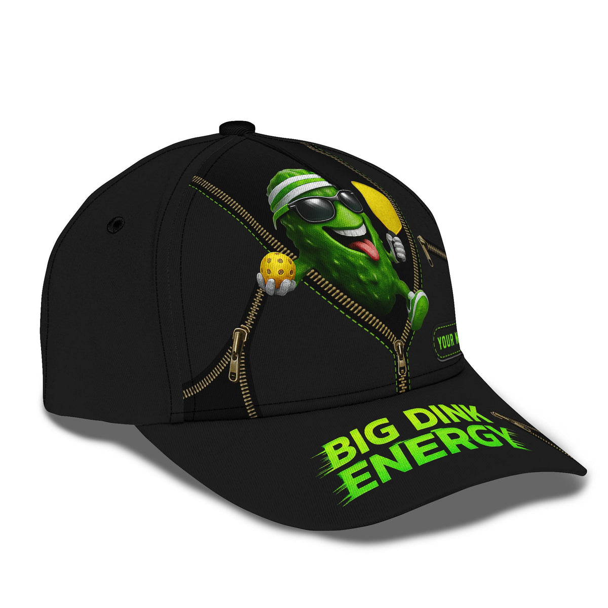 Custom Name Funny Pickleball Cap, Big Dink Energy Pickleball Classic Cap For Men's, Gift For Pickleball Players