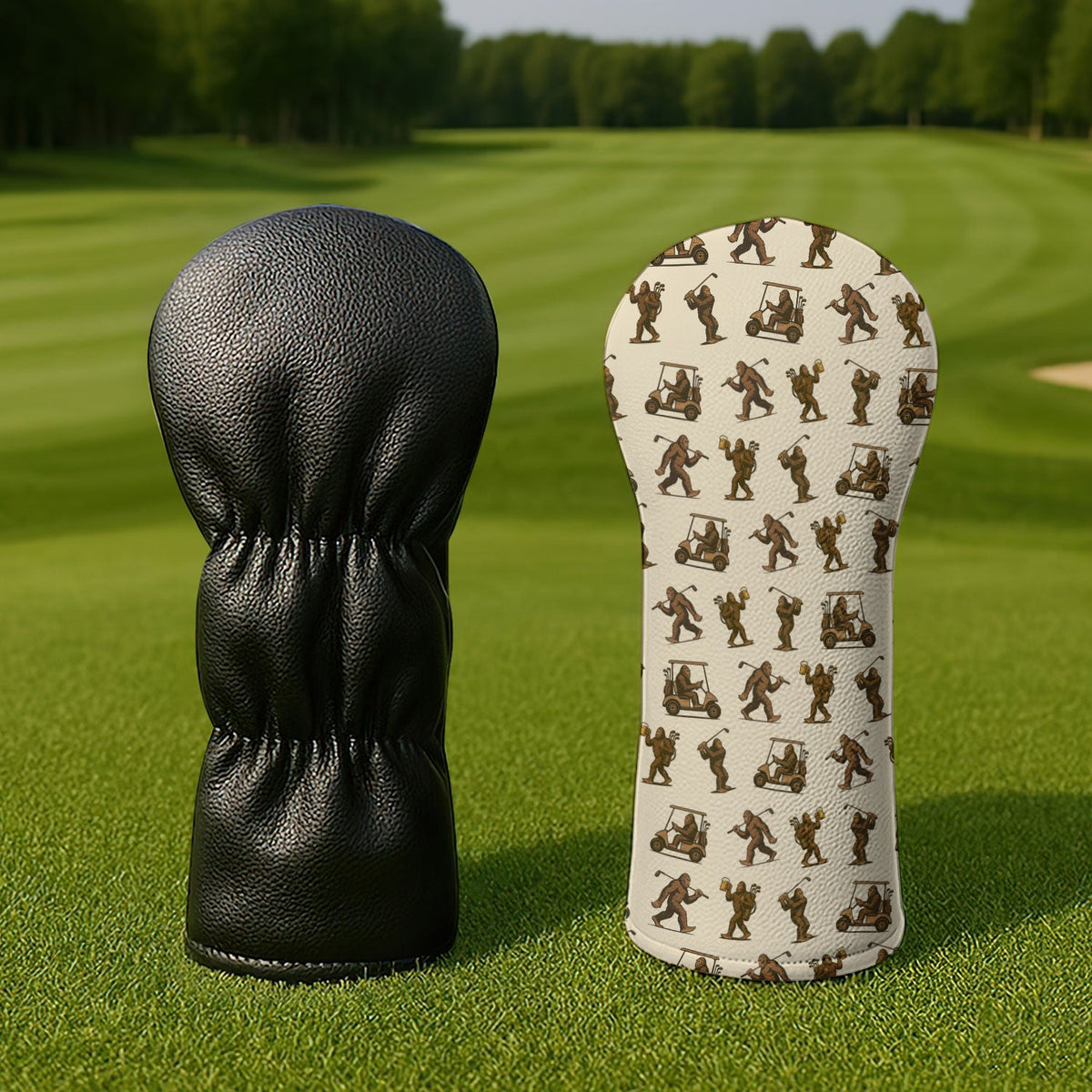 Crazy Golf Head Cover, Bigfoot Golf Headcovers For Men, Golf Gift For Golfer