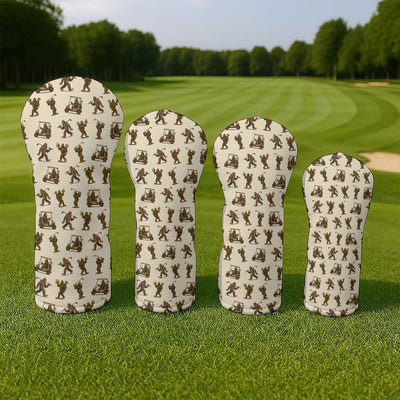Crazy Golf Head Cover, Bigfoot Golf Headcovers For Men, Golf Gift For Golfer