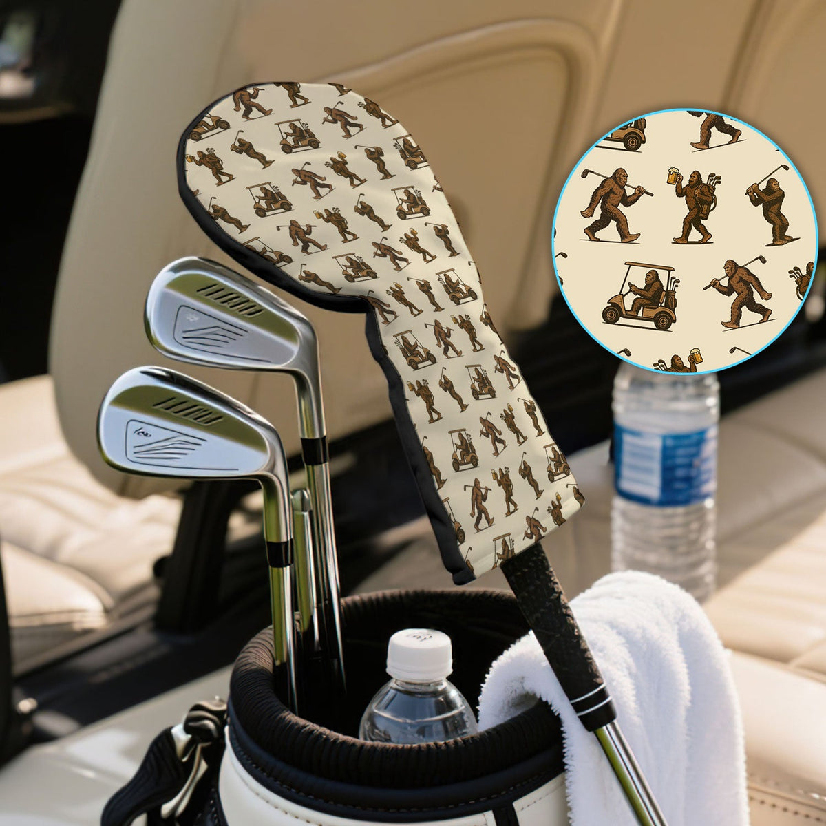 Crazy Golf Head Cover, Bigfoot Golf Headcovers For Men, Golf Gift For Golfer