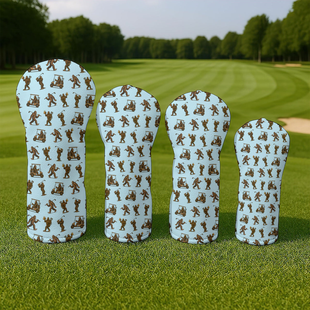 Crazy Golf Head Cover, Bigfoot Golf Headcovers For Men, Golf Gift For Golfer