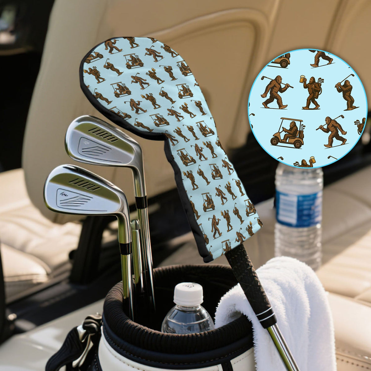 Crazy Golf Head Cover, Bigfoot Golf Headcovers For Men, Golf Gift For Golfer