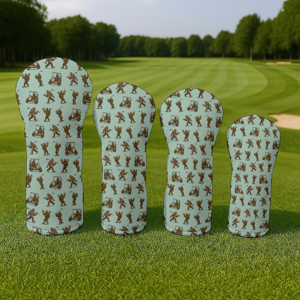 Crazy Golf Head Cover, Bigfoot Golf Headcovers For Men, Golf Gift For Golfer