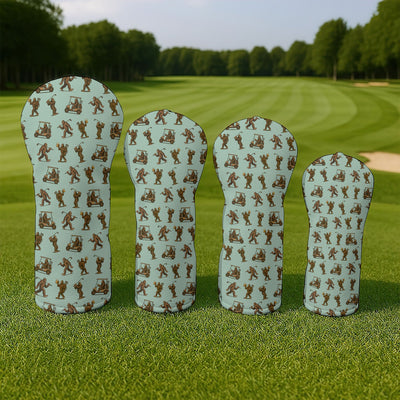 Crazy Golf Head Cover, Bigfoot Golf Headcovers For Men, Golf Gift For Golfer