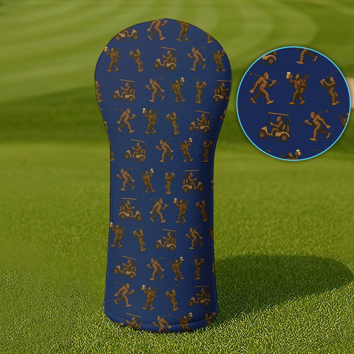 Crazy Golf Head Cover, Bigfoot Golf Headcovers For Men, Golf Gift For Golfer