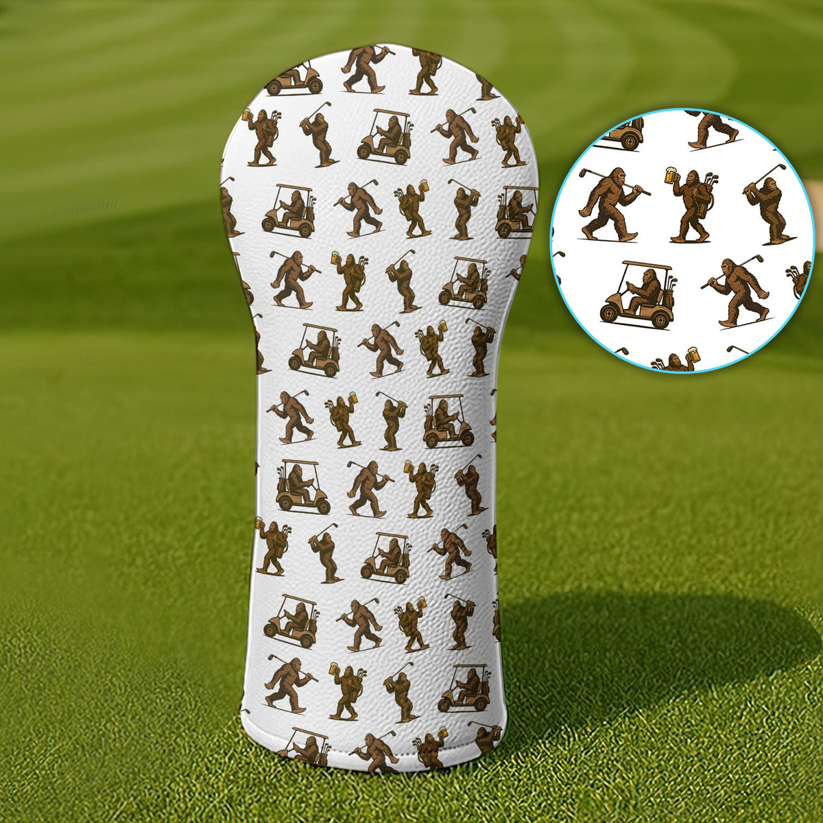 Crazy Golf Head Cover, Bigfoot Golf Headcovers For Men, Golf Gift For Golfer