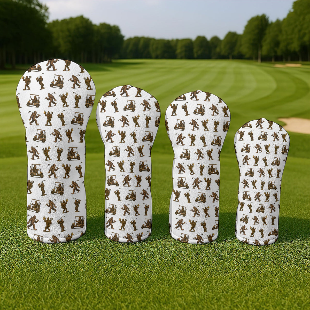 Crazy Golf Head Cover, Bigfoot Golf Headcovers For Men, Golf Gift For Golfer