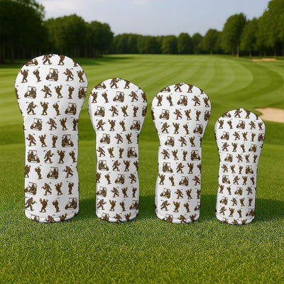 Crazy Golf Head Cover, Bigfoot Golf Headcovers For Men, Golf Gift For Golfer
