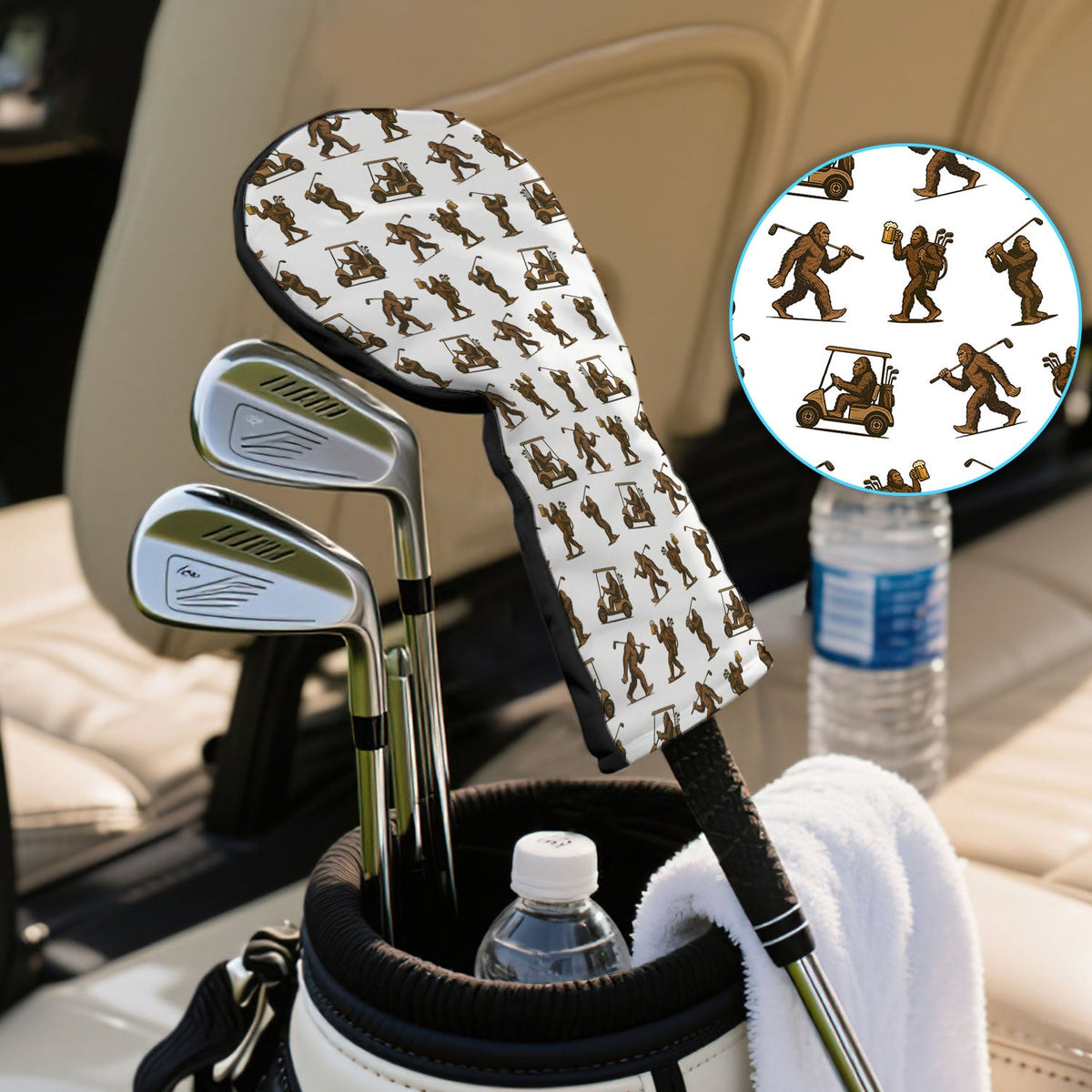 Crazy Golf Head Cover, Bigfoot Golf Headcovers For Men, Golf Gift For Golfer