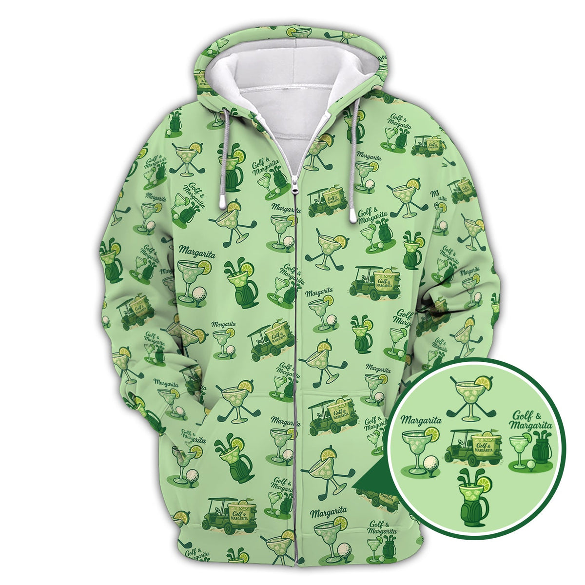 Ladies Golf Pattern Polos, Golf & Margarita Women's Golf Shirt, Cocktail And Golf Shirts For Golfers