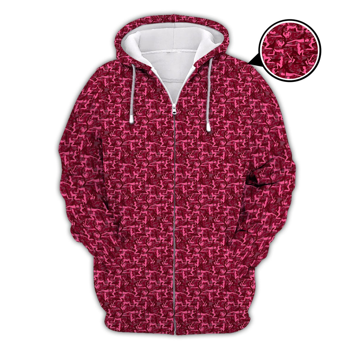 Funny Golf Pattern Polos, Pink Golf Shirt For Men, Golf Gift For Golfers
