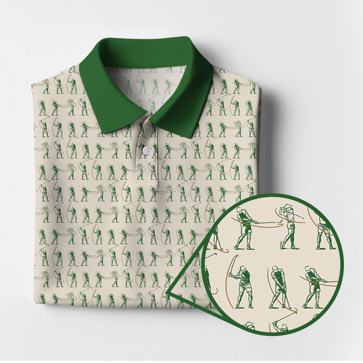 Golf Pattern Polos, Gofl Gift For Men's, Crazy Golf Shirts For Golfers