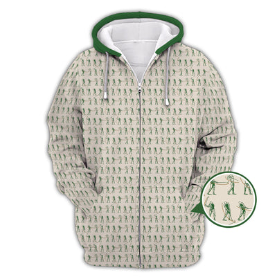 Golf Pattern Polos, Gofl Gift For Men's, Crazy Golf Shirts For Golfers