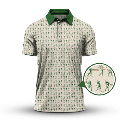 Golf Pattern Polos, Gofl Gift For Men's, Crazy Golf Shirts For Golfers