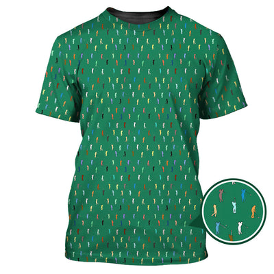 Golf Postures Pattern Golf Polos, Funny Golf Shirt ForMen’s, Crazy Golf Shirts For Golfers