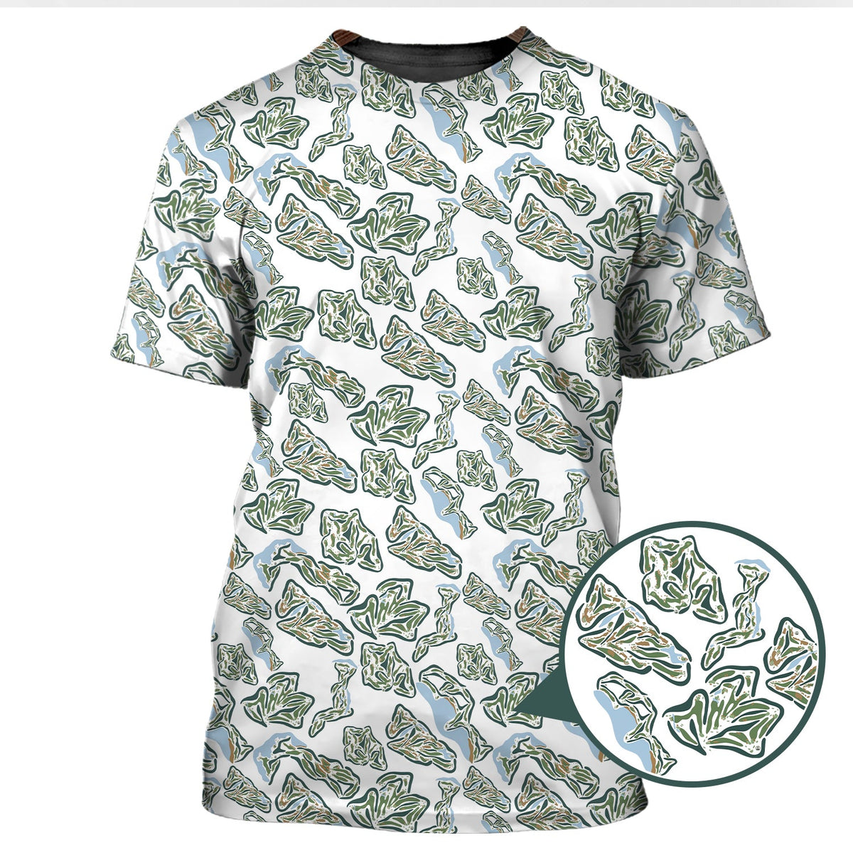 Men’s Camo Golf Shirt, Camo Golf Polos, Golf Gift For Golfers, Pattern Crazy Golf Shirts