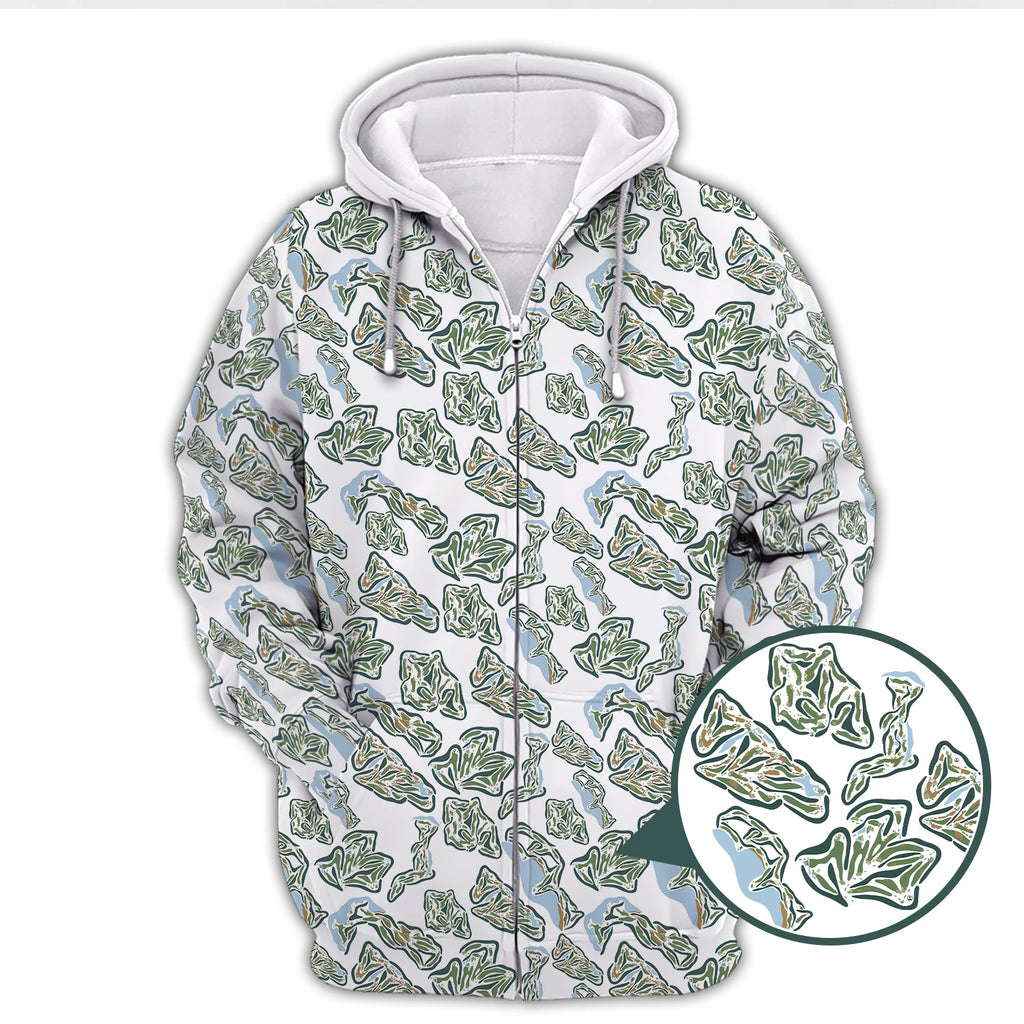 Men’s Camo Golf Shirt, Camo Golf Polos, Golf Gift For Golfers, Pattern Crazy Golf Shirts