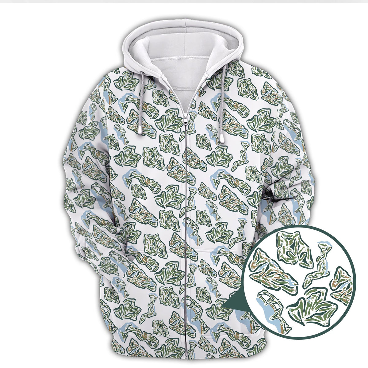 Men’s Camo Golf Shirt, Camo Golf Polos, Golf Gift For Golfers, Pattern Crazy Golf Shirts