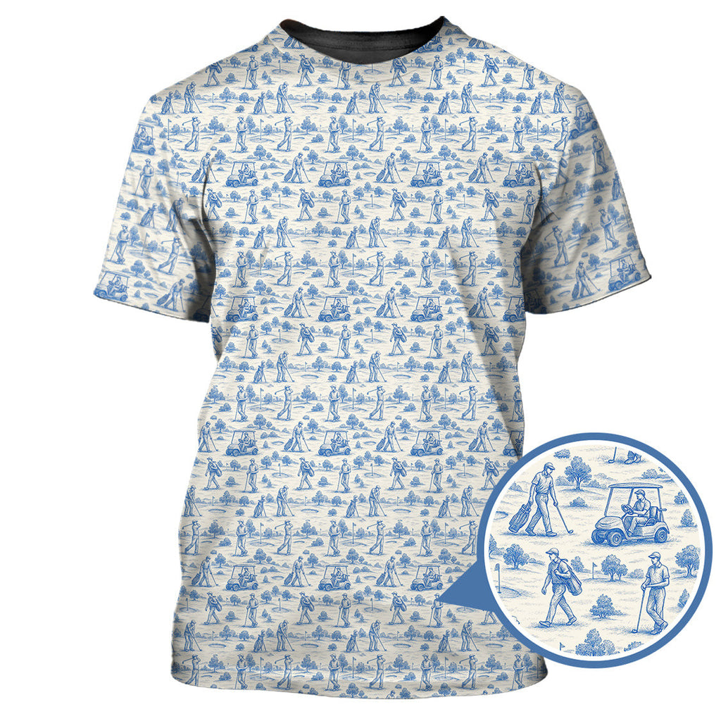 Crazy Golf Shirt For Men, Funny Pattern Golf Shirt, Golf Gift For Golfer