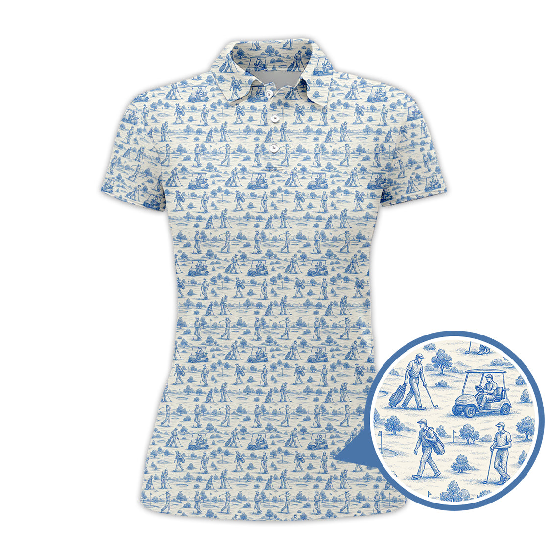 Crazy Golf Shirt For Men, Funny Pattern Golf Shirt, Golf Gift For Golfer