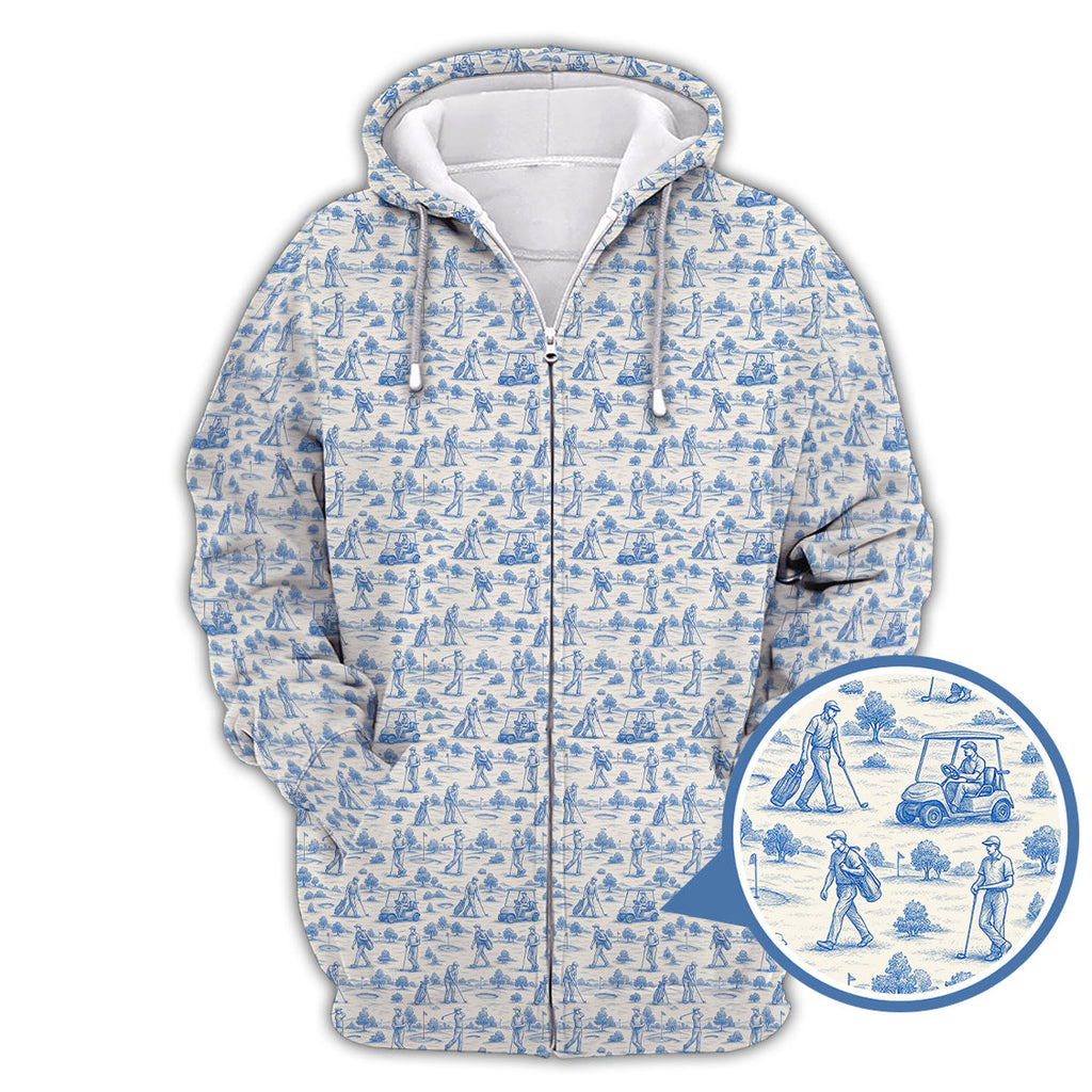 Crazy Golf Shirt For Men, Funny Pattern Golf Shirt, Golf Gift For Golfer