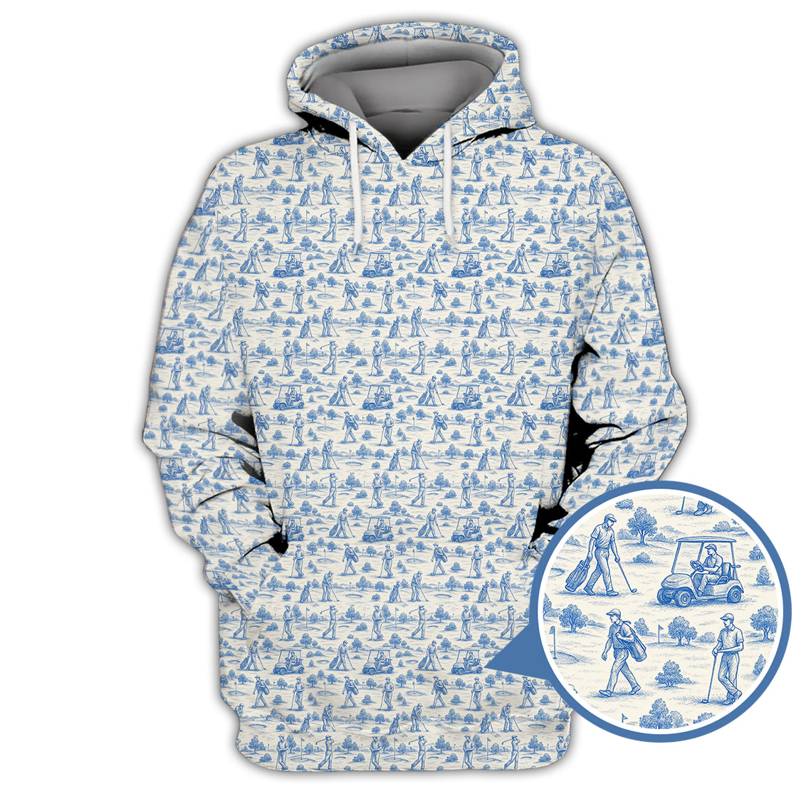 Crazy Golf Shirt For Men, Funny Pattern Golf Shirt, Golf Gift For Golfer