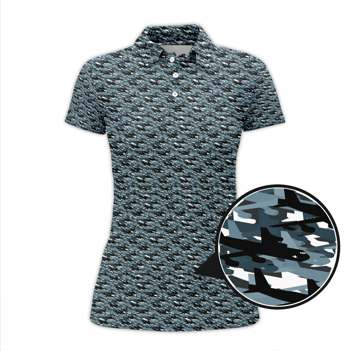 Camo Pattern Golf Shirt, Crazy Golf Shirt For Golfer, Golf Shirts For Men