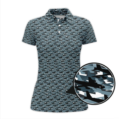 Camo Pattern Golf Shirt, Crazy Golf Shirt For Golfer, Golf Shirts For Men
