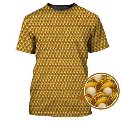 Taco Golf Shirt For Golfer, Golf And Tacos Shirt, Pattern Golf Shirt For Men,
